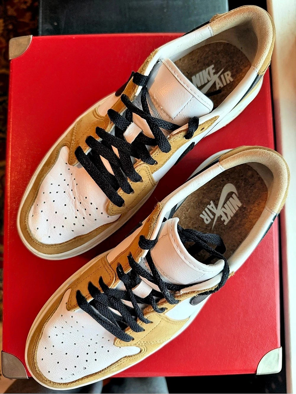 Nike Air Jordan 1 Elevate Low Rookie of the Year Sneakers White & Brown US 9